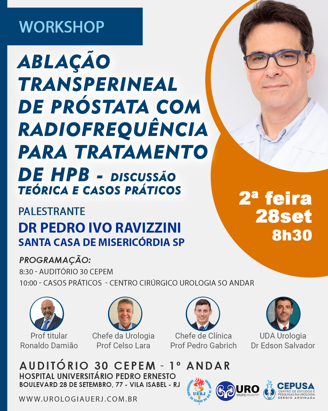 28set – Ablação Transperineal de Próstata com Radiofrequência para Tratamento de HPB – Discussão teórica e casos práticos